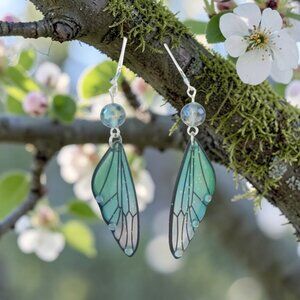 Butterfly Wing Clip On Earrings